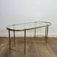 Oblong Coffee Table in Brass and Glass, by Maison Baguès, 1960s.