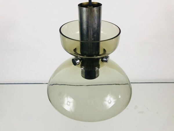 Lampe à suspension en verre rare de Limburg, années 1970
