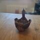 Small basket, vintage wicker basket in the shape of a swan.