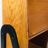Vintage secretary with compass foot, France 1950's