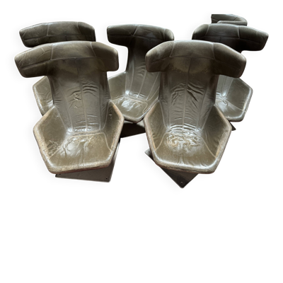 Fauteuil cuir moroso pivotant avec appui-tête