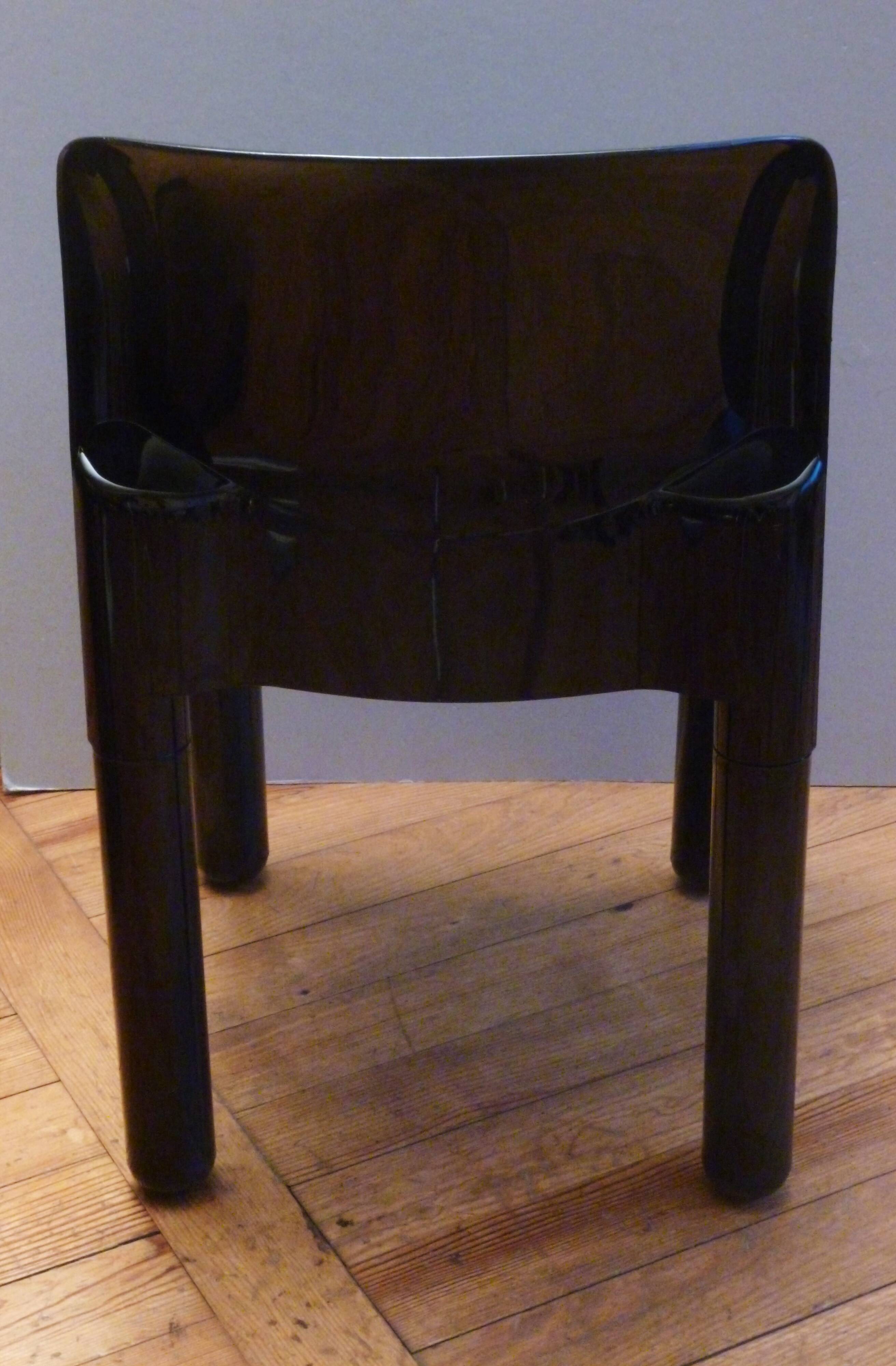 Four chairs, by Carlo Bartoli, model "4875", Kartell edition, 1970s