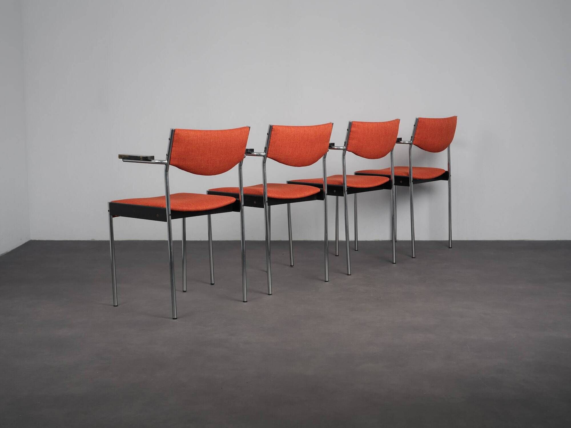 Set of 4 modernist dining chairs by Thereca, Netherlands, 1960s