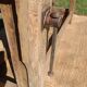 Old workshop bench in solid oak