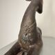 Solid bronze deer 20kg (1979), with period sales certificate.