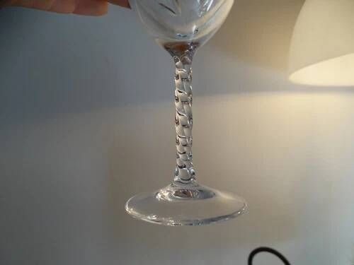 CRISTAL D'ARQUES "Fleury Epi" 6 cooked wine port glasses crystal 7 cl - H 13.5 cm