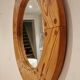 Pine wall mirror by Uno Kristiansson, Sweden, 1960