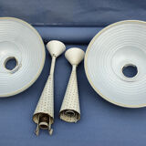 2 suspensions vintage Holophane 1960