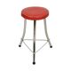 1950s Brabantia Stool Red Faux Leather and Chrome