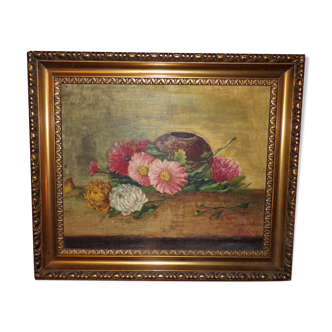 Still life on signed panel