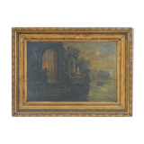 Oil on canvas Architectural landscape