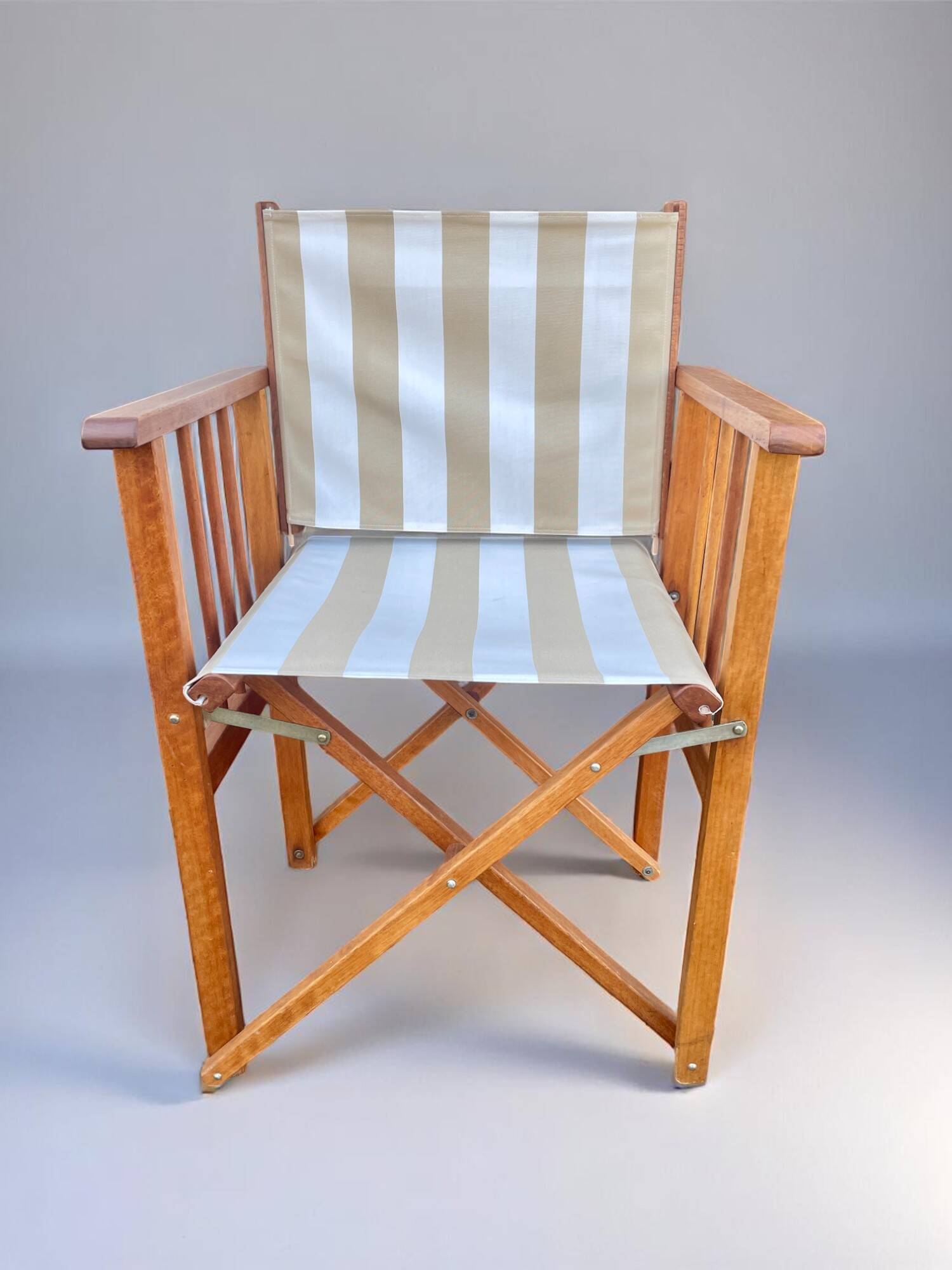 Chaise de réalisateur pliante avec tissu à rayures
