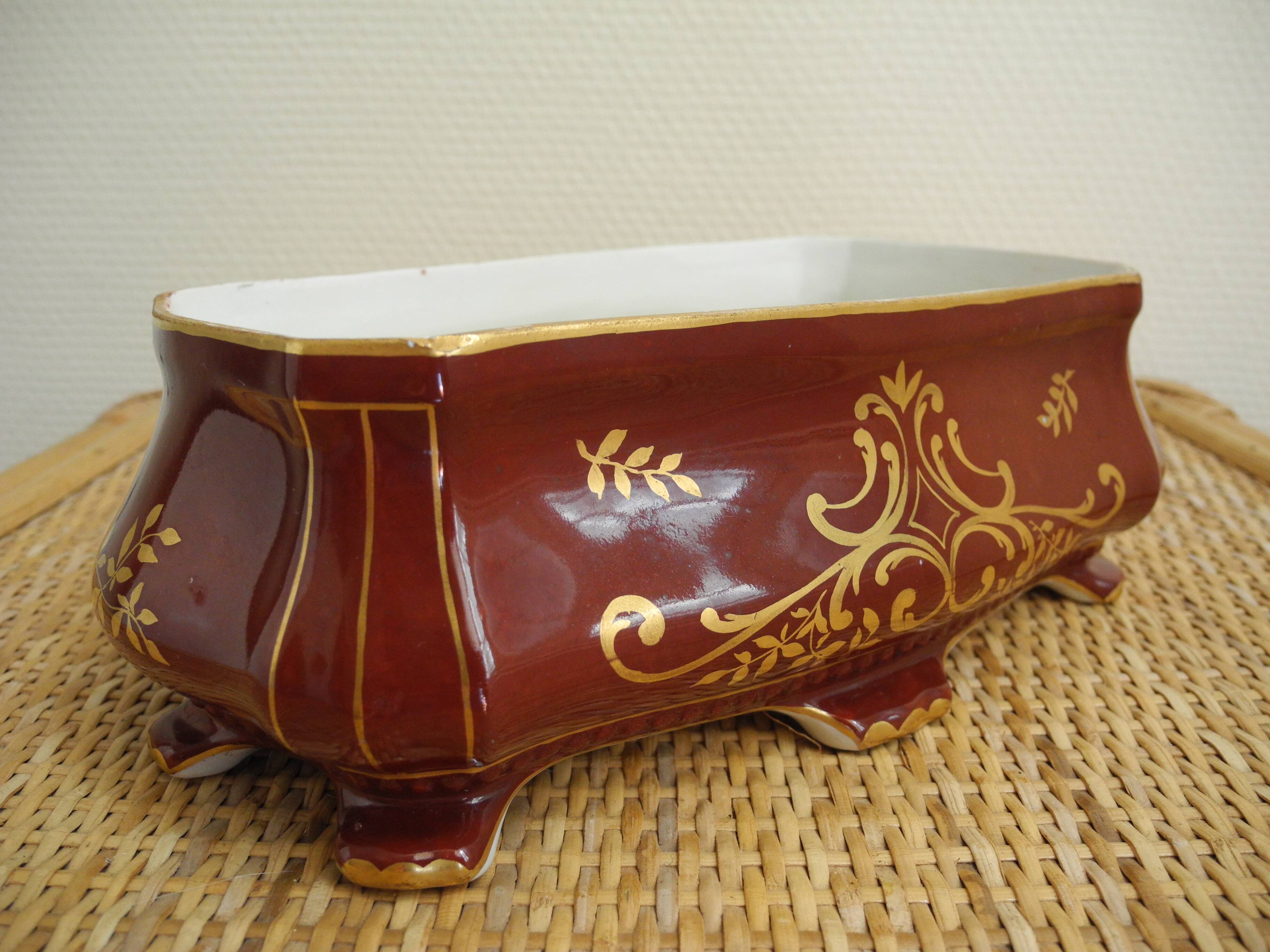 old french earthenware planter 40s