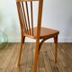 Chaise bistrot Baumann en bois de hêtre clair N°12 années 50