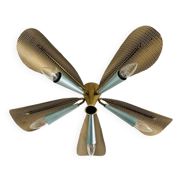 Lampe italienne dorée Flush