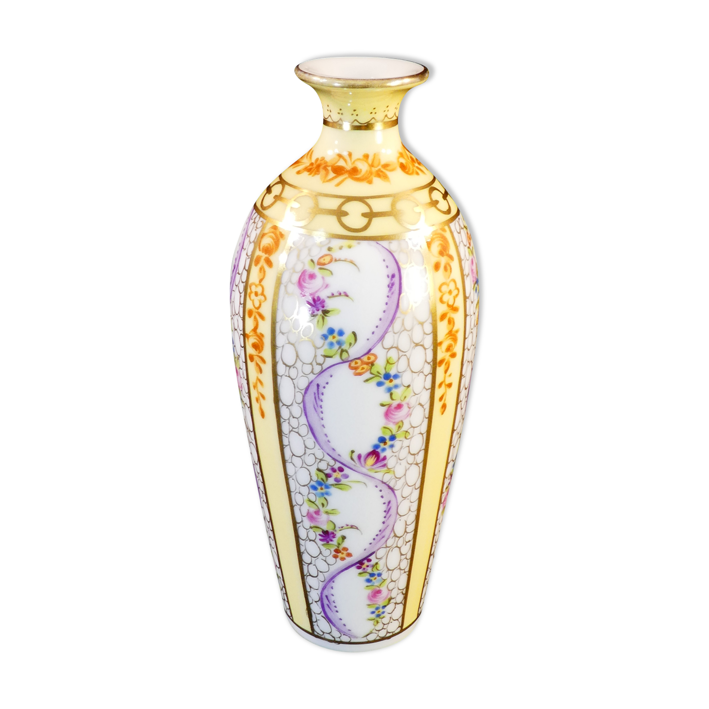 Porcelain vase from limoges Jules Tessonniere