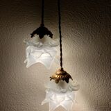 Pair of Art Deco pink tulips walkers