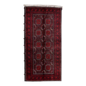 Tapis Baluch afghan ancien fait main, 105 cm x 212 cm (3,4 pi x 6,9 pi), années 1930 - 1C1159
