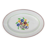Oval dish in half-porcelain Lunéville model Bandol