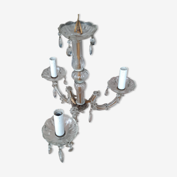 Glass tassel chandelier, 3 burners, 50