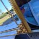 Pareclose and Beveled Wood and Golden Stuk Mirror