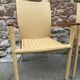 Pair of colonial-style rattan and wood armchairs