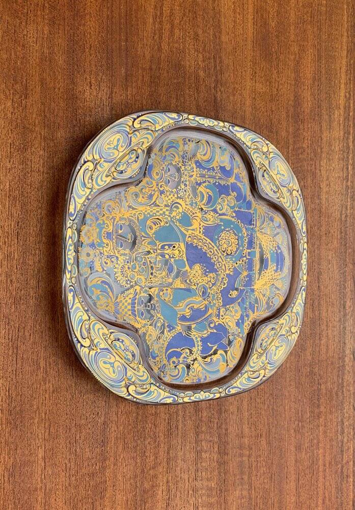 Limited edition German vintage Christmas wall plate by Bjørn Wiinblad for Rosenthal, 1978