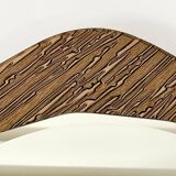 Crystal Art Sculpted Textured Wall Mirror Gold Bronze Mid-Century, Italy, 1960s