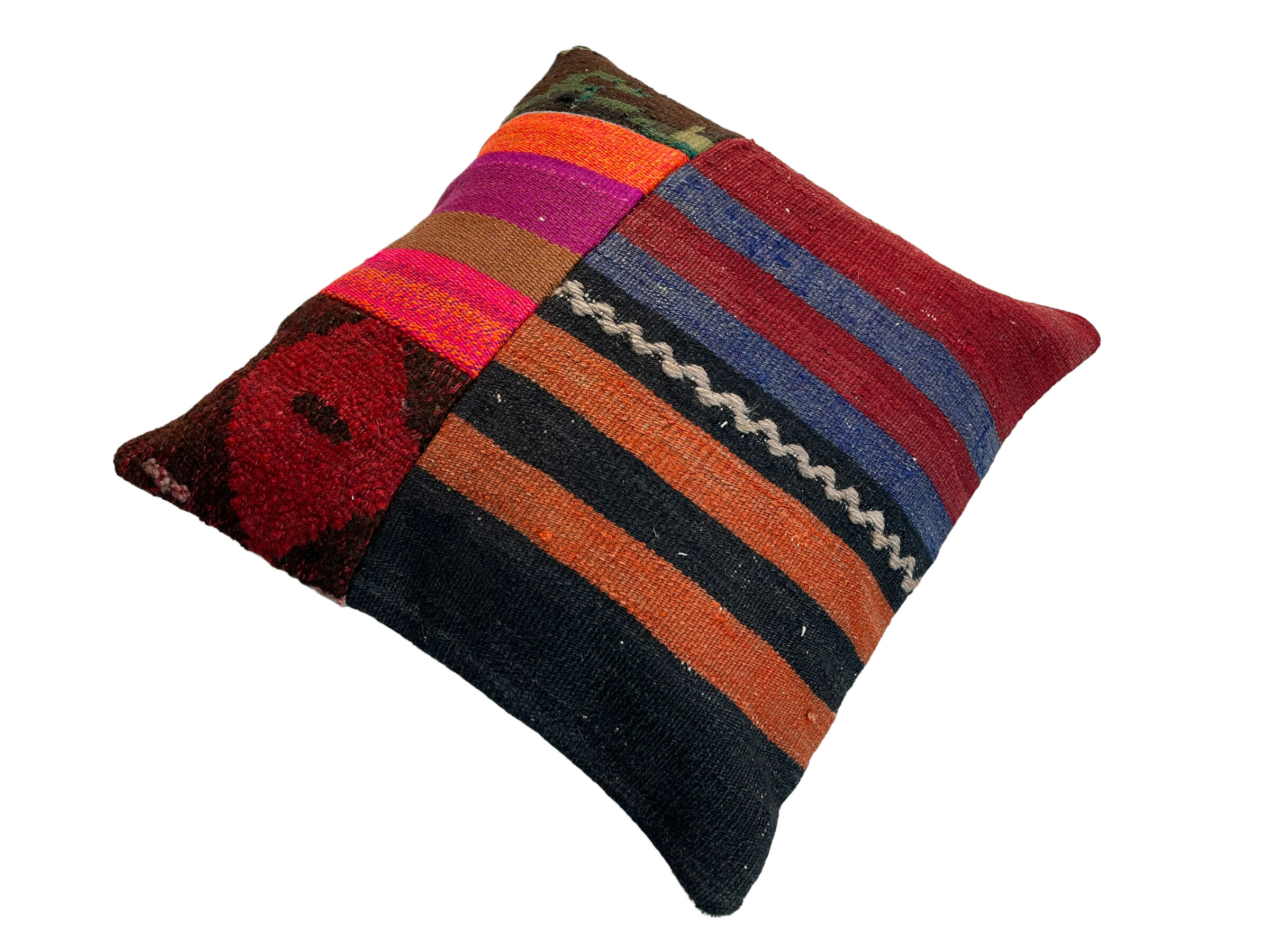 Vintage turkish kilim cushion cover 40 x 40 cm