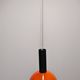Orange opaline ball pendant light by Parscot, 1960s-70s