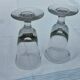 2 old bistro glasses, flared, in blown glass