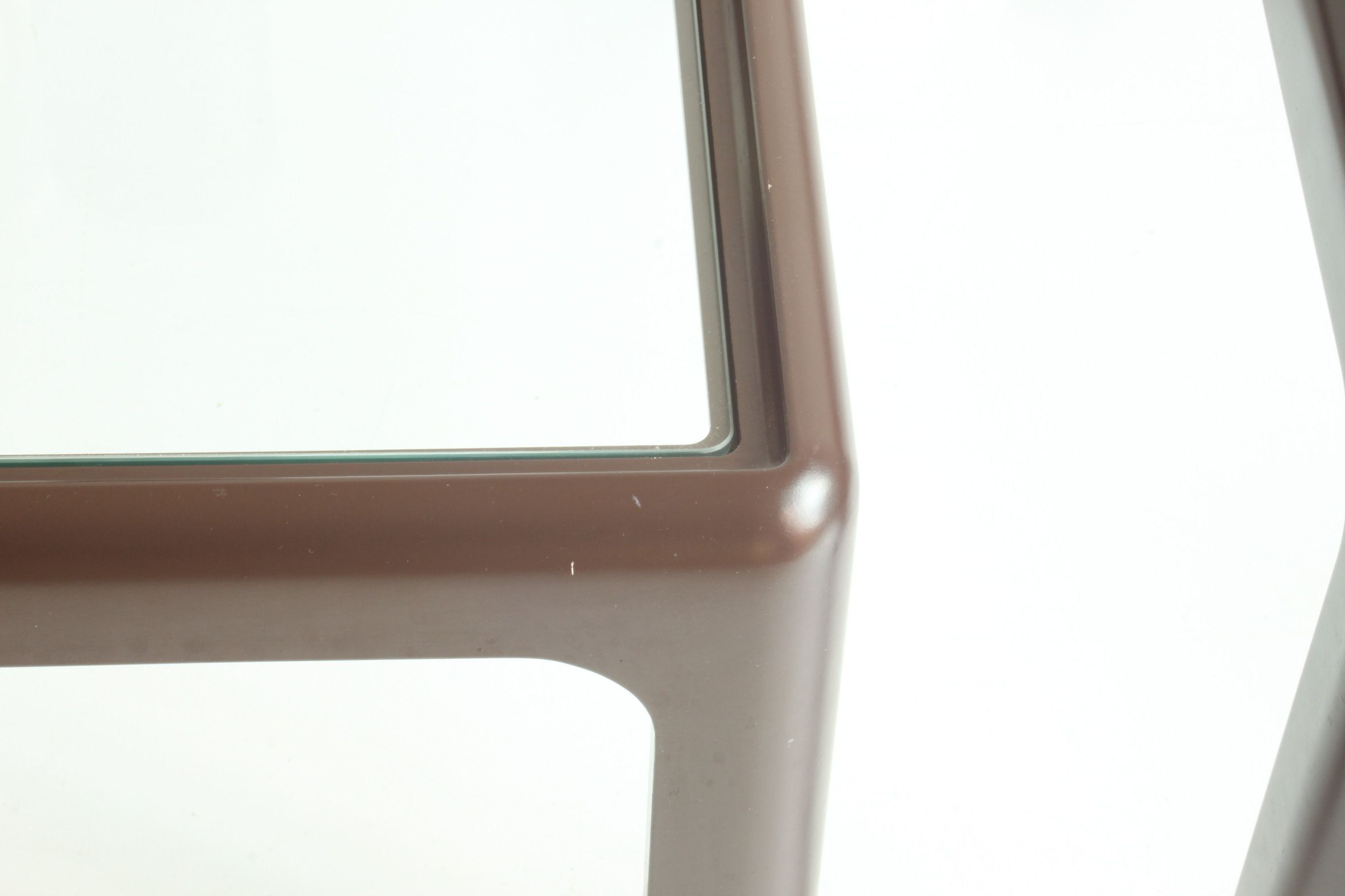 Baydur and glass side tables by Peter Ghyczy for Bayer, Germany 1970s, set of2.