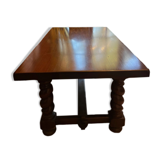 Table Louis XIII noyer d'Afrique