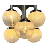 Sciolari chrome "Trumpet" chandelier