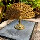 Brass fan-shaped magazine and letter holder Art Nouveau