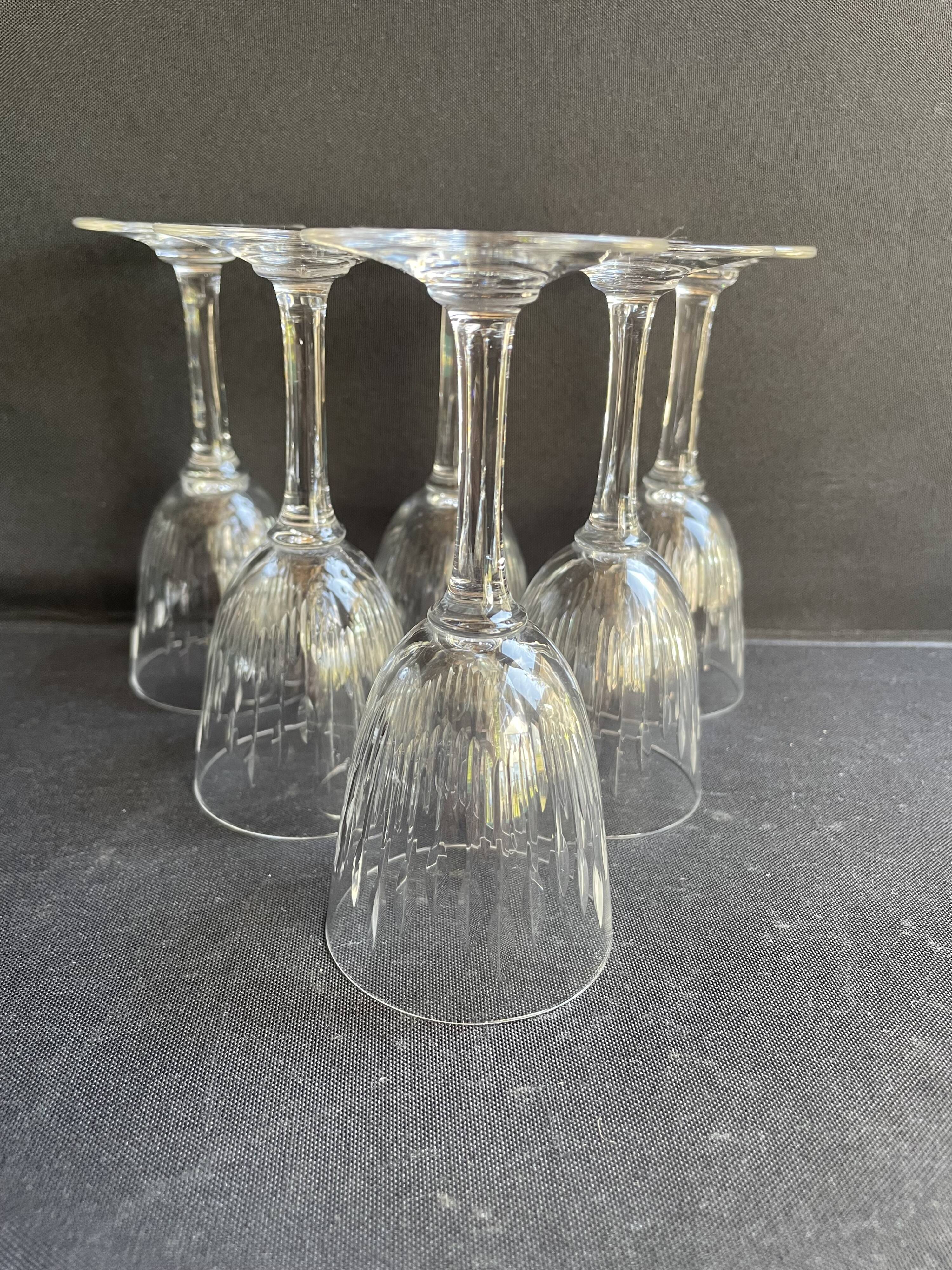 3334 - 6 Baccarat aperitif glasses, Corneille service