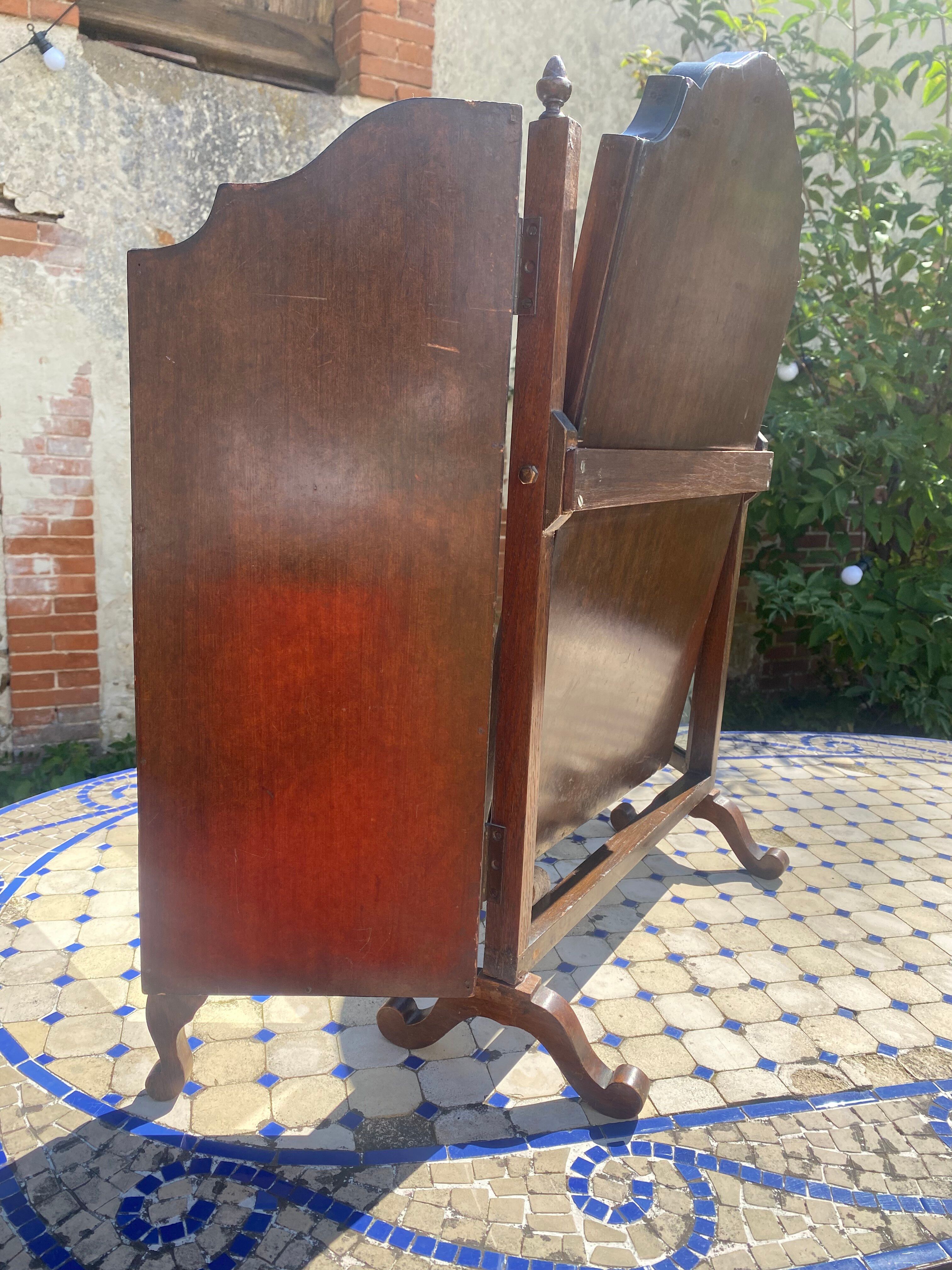 Miroir psyché triptyque en acajou