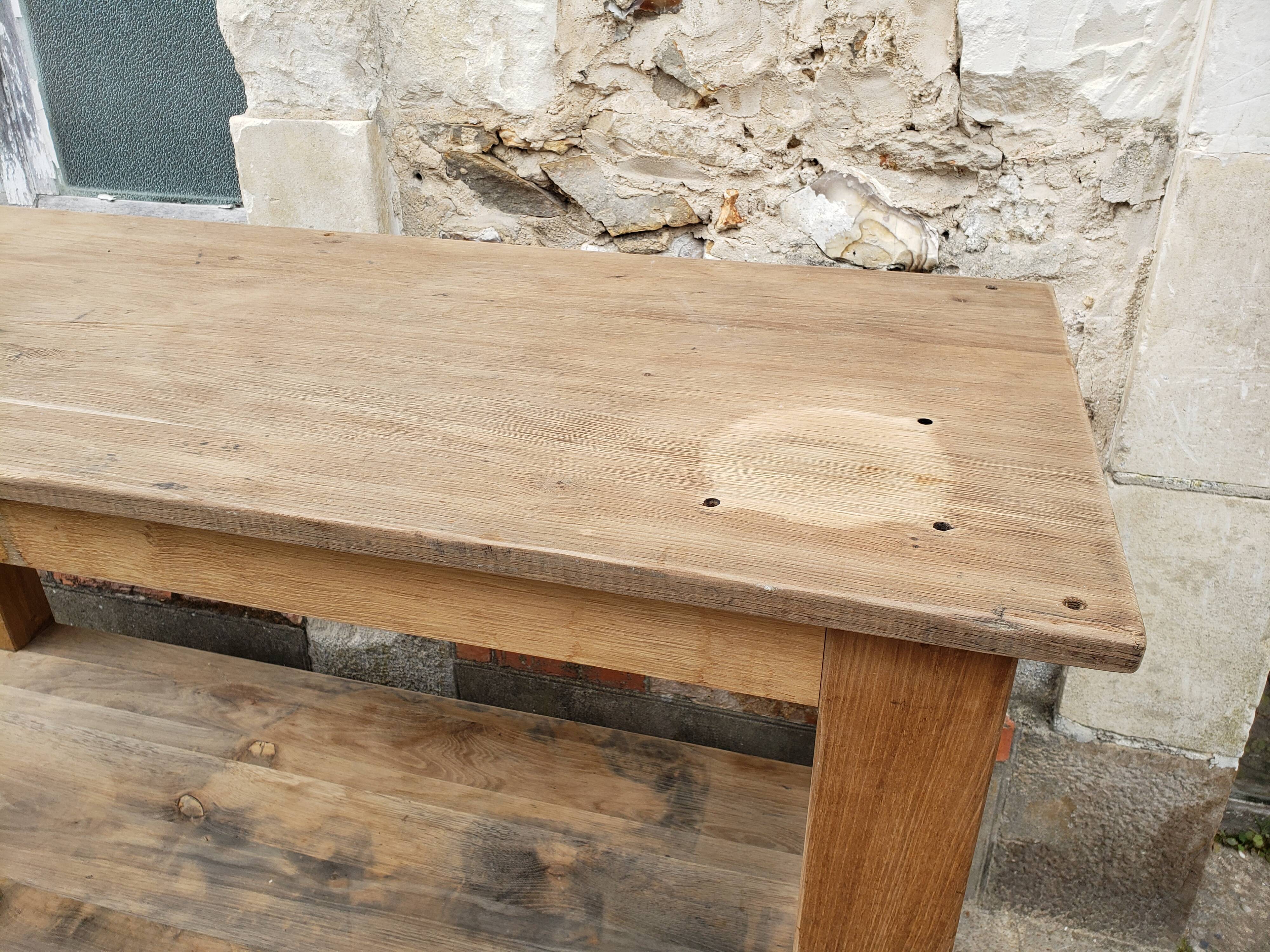 Establishment or light oak console