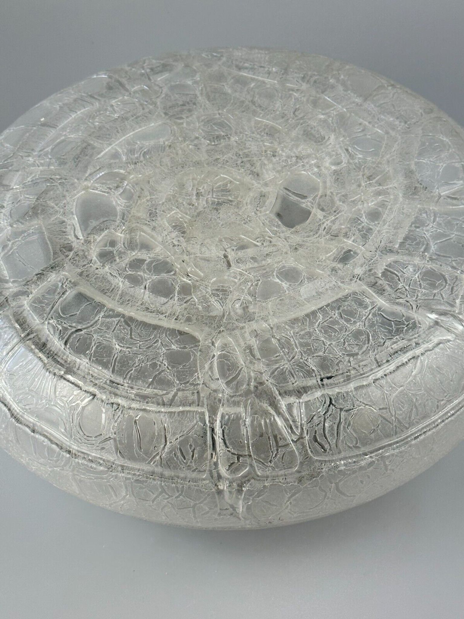 60s 70s ceiling lamp Plafoniere Ice Glass Doria Germany Space Age Design