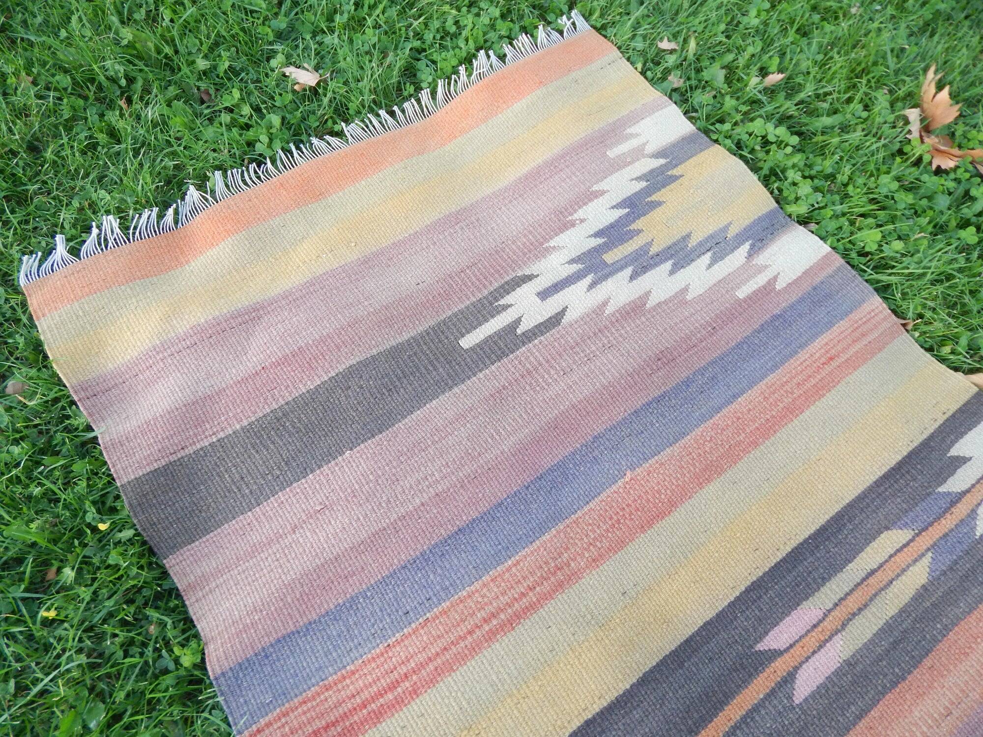 Vintage Turkish hallway rug 79x235 cm