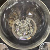 set of 6 antique cut crystal wine glasses in tulip shape from the pres