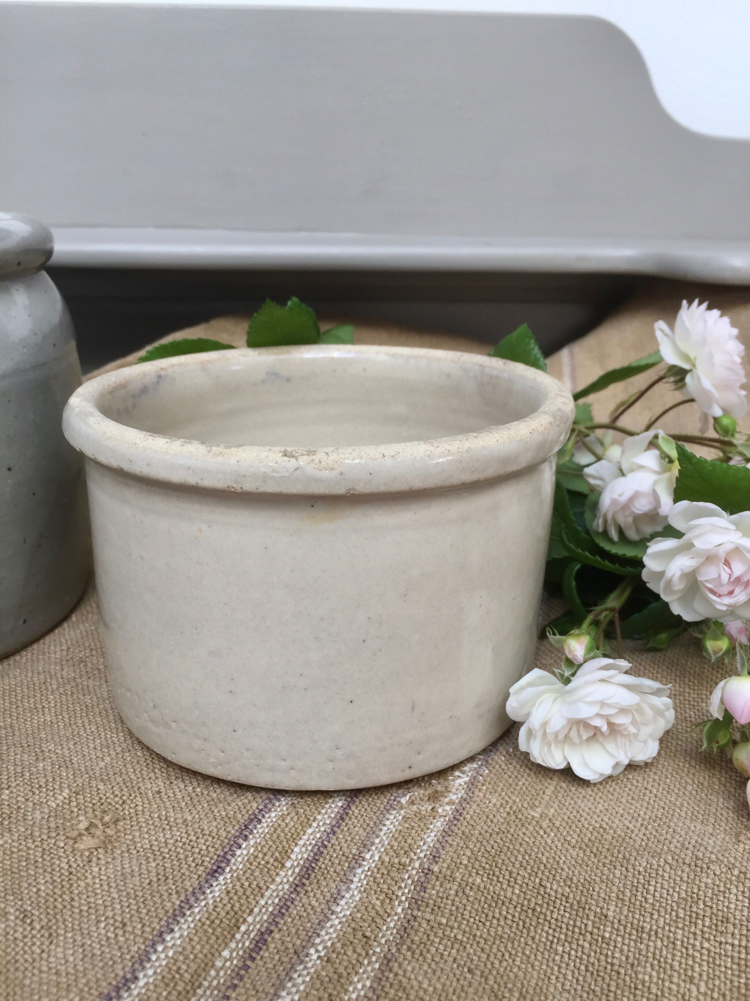 Natural glazed earth pot