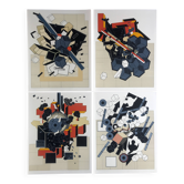 Set of 4 original lithographs by Alain Le Yaouanck 1978. The 4 elements.