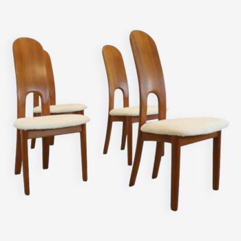 Deens design Set van 4 Niels koefoed stoelen 'Ostbirk'
