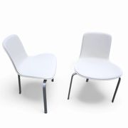Conçu par Poul Kjærholm / 1978/2007 Coque blanche / cuir blanc
