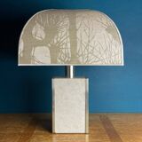 Travertine marble table lamp, Italy, 1970s