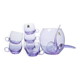 Service à sangria/punch vintage années 70 cristal Alexandrite "Bleikristall"