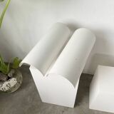 Pair of Parscot wall lights in white lacquered metal from the 80s