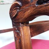 Dagobert curule armchair with chimera heads 19th century