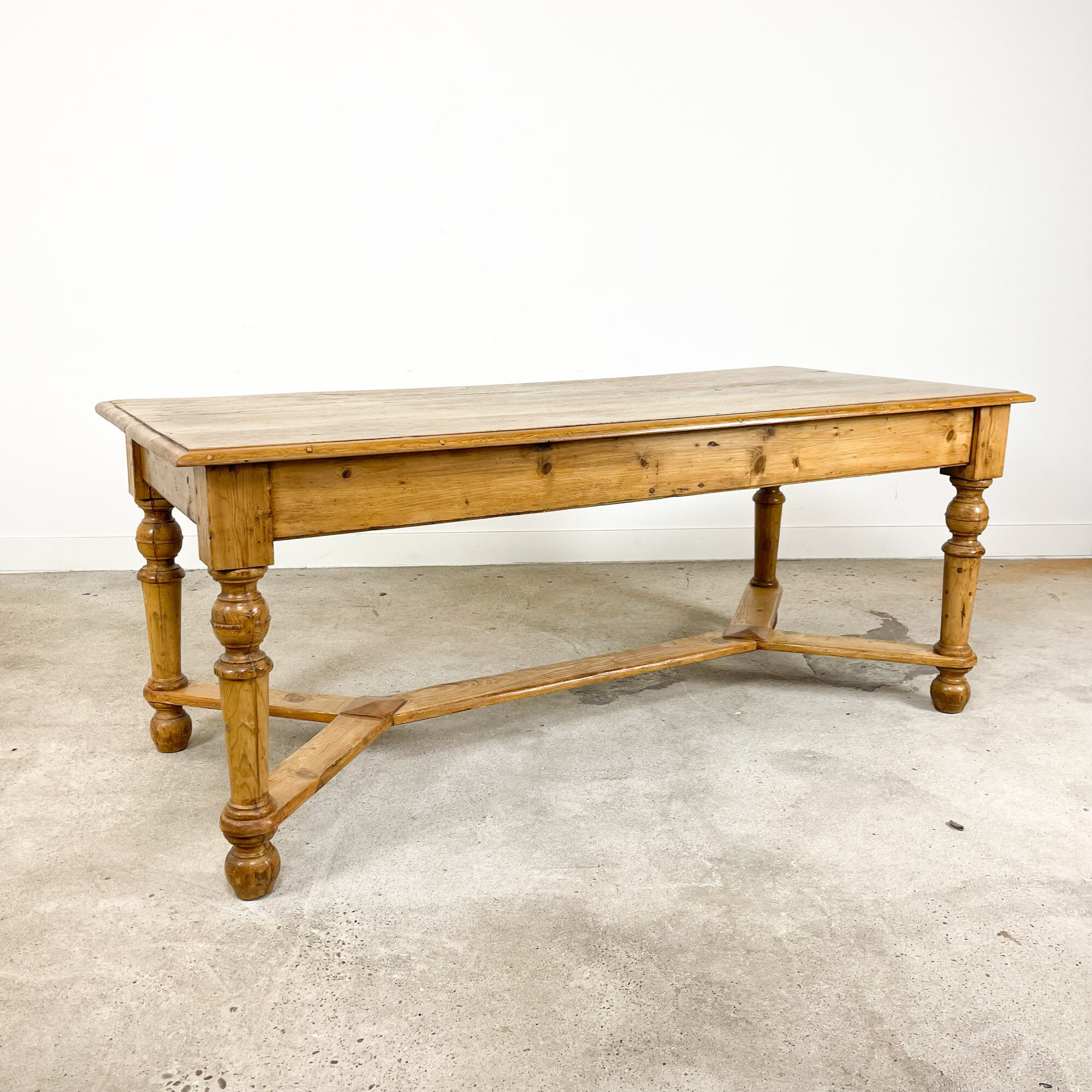 Antique pine and oak writing desk table